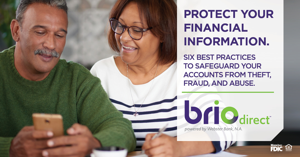 BrioDirect's tweet photo. In honor of National Cybersecurity Awareness Month, take a moment to learn how to protect yourself and your bank accounts from scams and cyber criminals. Check out these best practices prepared by our team. https://t.co/pw7uEHoQX1 https://t.co/vEvdeU8LCq