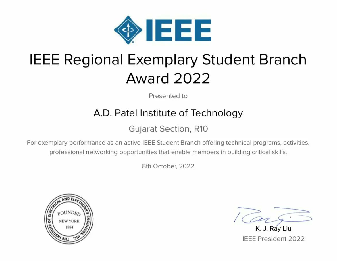 aditsbieee's tweet photo. IEEE Regional Exemplary Student Branch Award goes to a student branch with reluctant efforts towards personal betterment as well as advancements of the SB as whole. We are awarded with this prestigious award for year 2022 by IEEE MGA SAC. 
Felicitation to everyone. https://t.co/RoRtHGFr15