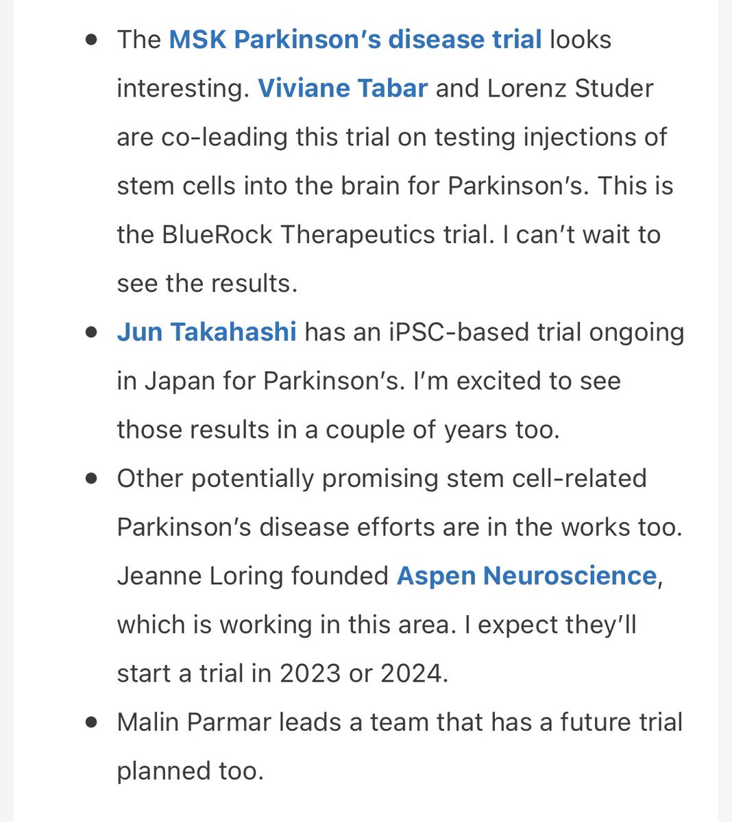 The main Parkinson’s diseases clinical trials using pluripotent stem cells: an update by <a href="/pknoepfler/">Paul Knoepfler</a>