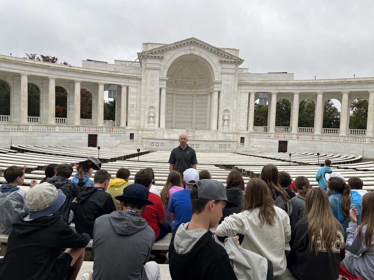MrTscienceguy's tweet photo. Bus 1 learning about the tomb amphitheater https://t.co/hLskF8ppXS