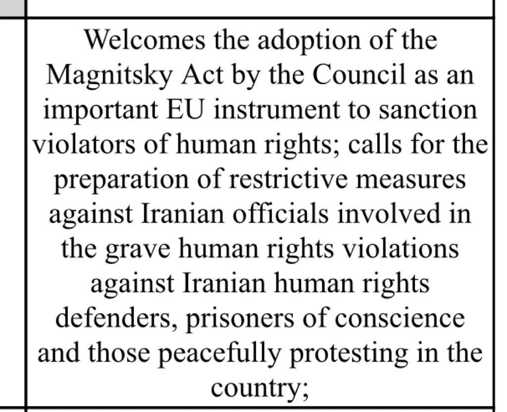 I am glad that the AFET committee adopted my ammendment calling to sanction those responsible for the brutal crackdown on protests in #Iran.