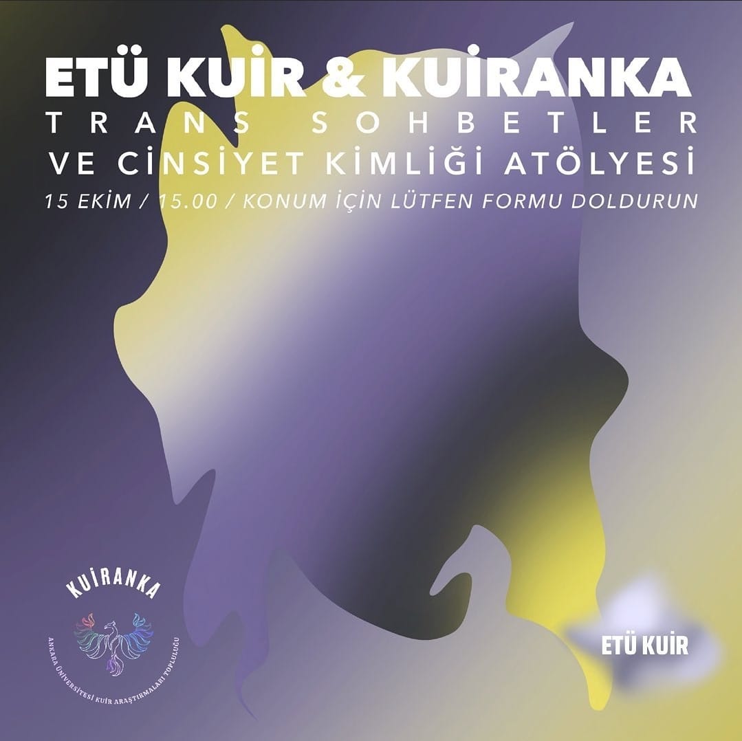 Ankara’daki lubunyalar dayanışma ağını güçlendirmeye devam ediyor

🏳️‍🌈 <a href="/kuiranka/">KuirAnka 🌈</a> &amp; TOBB ETÜ Kuir 
🗨️ Trans Sohbetler ve Cinsiyet Kimliği Atölyesi
🗓️ 15 Ekim, 15:00
🔗 unikuir.org/etkinlikler/et…