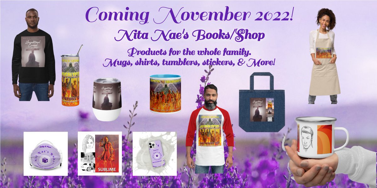 NitaNaesBooks's tweet photo. Coming November 2022! Get A7 &amp; UC character mugs, shirts, stickers &amp; more @ https://t.co/7mEkK8RVai. Come and shop for unique items you won't find anywhere else and early before the Holiday Rush! Explore and see, purchase a book and get some extra goodies-FREE! https://t.co/5QhVXwFqFo