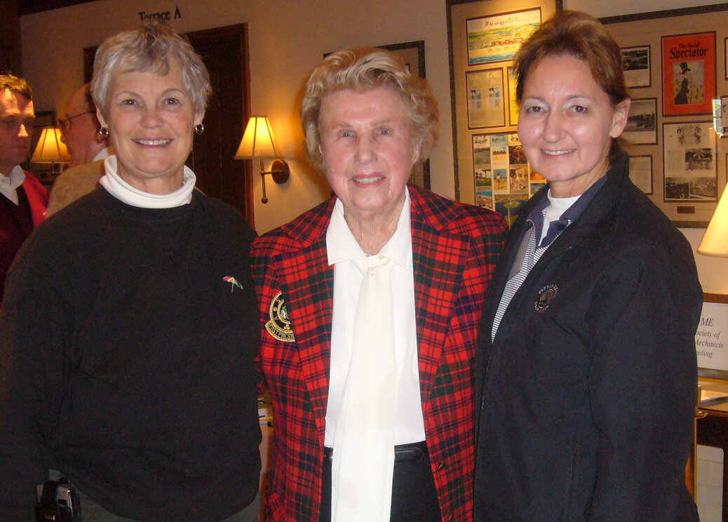 ASGCA's tweet photo. #Tbt ...the 2010 @ASGCA Annual Meeting, bringing together a few women who have positively impacted the golf industry: Vicki Martz, ASGCA (left) &amp; a pair of ASGCA Presidents, Alice Dye &amp; Jan Bel Jan. @ILoveDyeGolf @janbeljan https://t.co/ZgHzrqleTQ