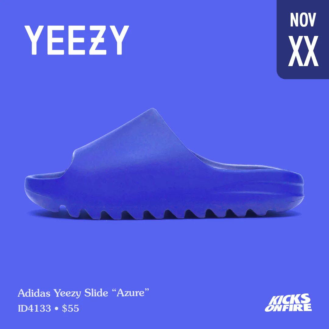 KicksOnFire on Twitter: "Adidas Yeezy Slide “Azure” 💙 Thoughts