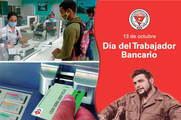 Felicitamos a los trabajadores del sector bancario, quienes celebran su día en homenaje a Ernesto Che Guevara, momento para reafirmar el compromiso con la actualización del modelo económico en #Cuba. #CubaViveYTrabaja #CheVive <a href="/BancoCentralCub/">Banco Central de Cuba</a> <a href="/DiazCanelB/">Miguel Díaz-Canel Bermúdez</a>