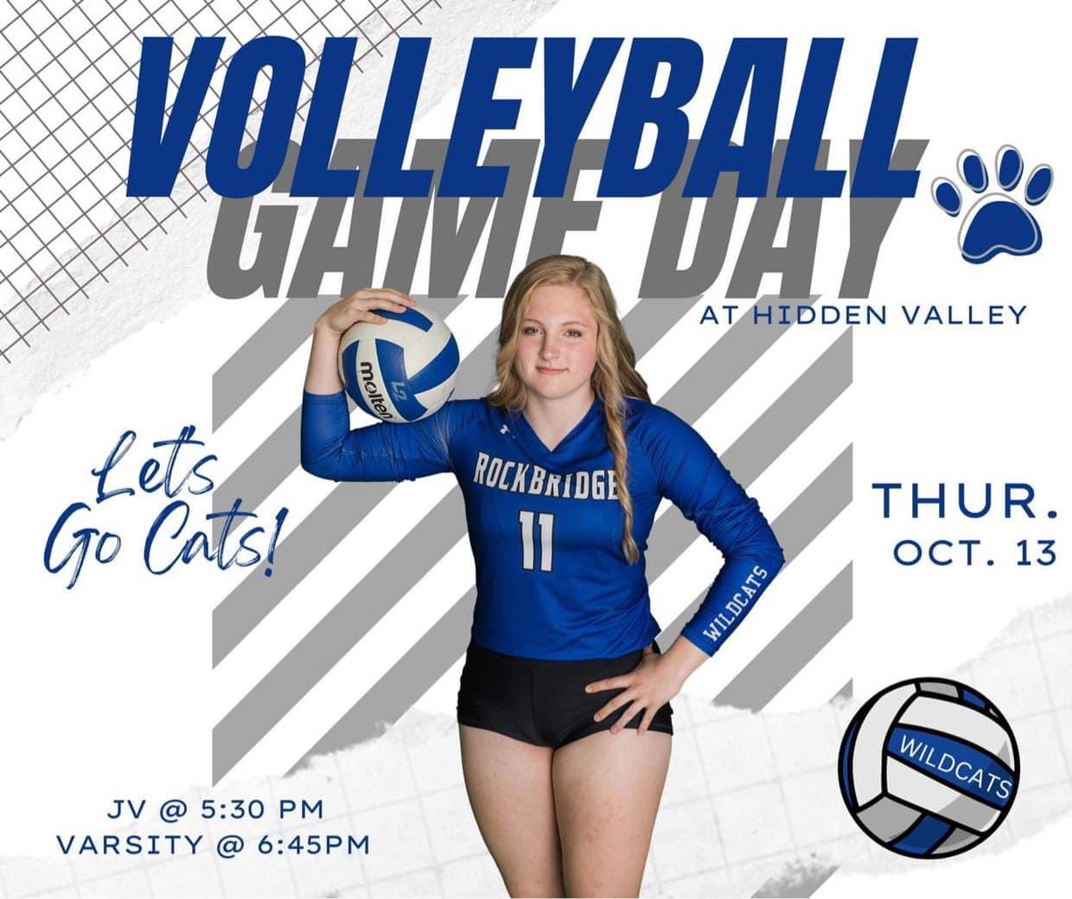 Rchsathletics's tweet photo. Game Day! 🐾
We are away at Hidden Valley tonight! JV will begin at 5:30, Varsity will follow!
We hope to see you there!
#wildcatvb https://t.co/rcCI4fHhgT