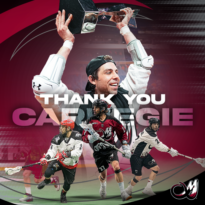 MammothLax's tweet photo. After 13 seasons in the NLL, Carnegie has decided to retire. Carnegie is a great leader, a true competitor and his friendship is unmatched!

Thank you for everything, Carns!