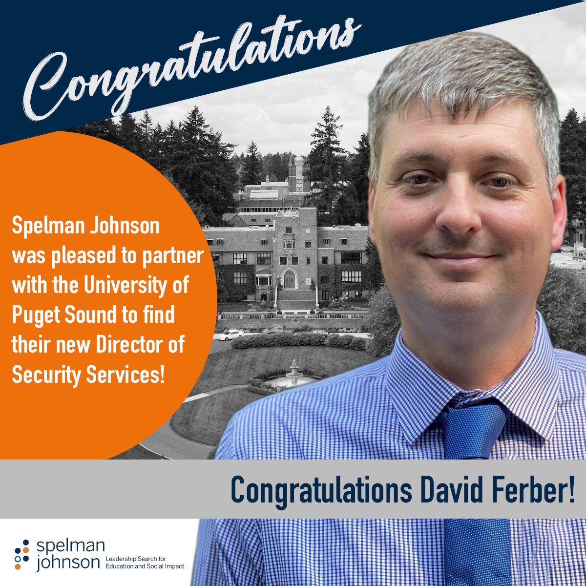 Congratulations to University of Puget Sound and their new Director of Security Services, David Ferber! It was a pleasure working with both the university and David on this important campus search. 

#security #university #publicsafety #campussafety #campussecurity
