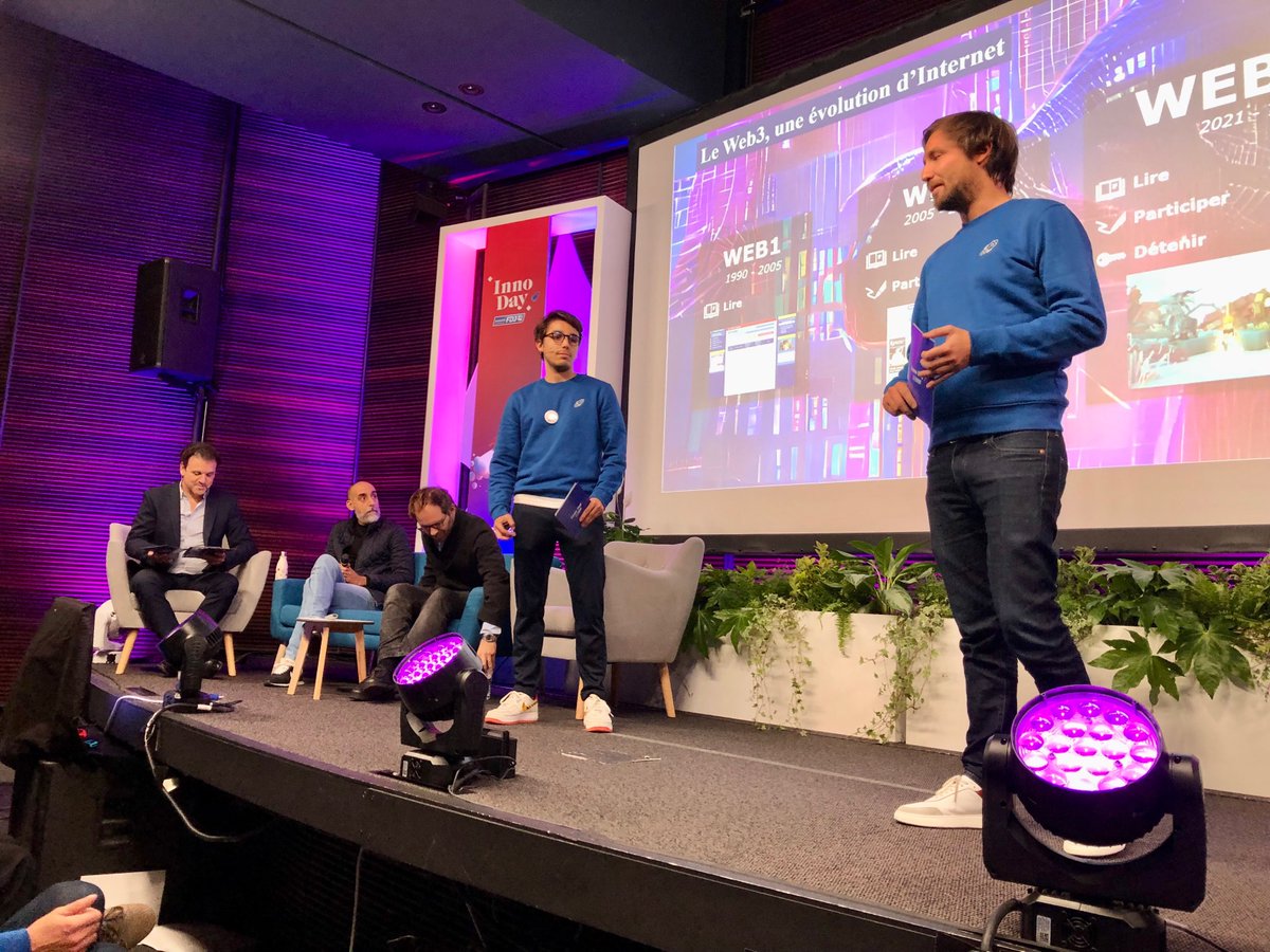 [#InnoDayFDJ] #FDJ s’intéresse au #Web3 pour #expérimenter de nouveaux usages et modèles
1⃣ Acquisition d’une parcelle dans le #métavers <a href="/TheSandboxGame/">The Sandbox</a> pour tester des jeux single/multi-joueur
2⃣ Réflexions sur le développement de jeux basés sur la #blockchain avec @MUSTCometh