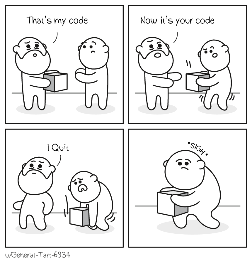 PR0GRAMMERHUM0R's tweet photo. Legacy code transition https://t.co/oKYUokDZQp https://t.co/wU6YPLf8xg