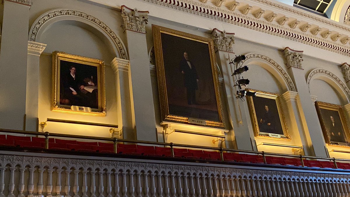 Excited to hear about inclusive collections at the #hnesummit. Looking up at the standard historic space “wall of men” and shocked to see portraits of Dorthea Dix and Clara Barton!! Gets me a little choked up and makes me remember how much representation matters