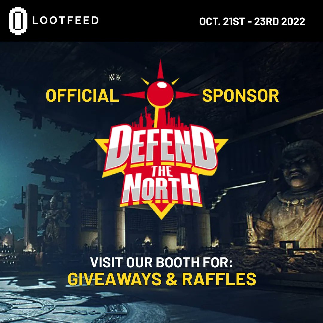 lootfeed's tweet photo. Lootfeed is sponsoring Defend the North this year. Check out our booth. Giveaways &amp; Raffles #Lootfeed @DefendTheNorth https://t.co/LMwg5y0QF4
