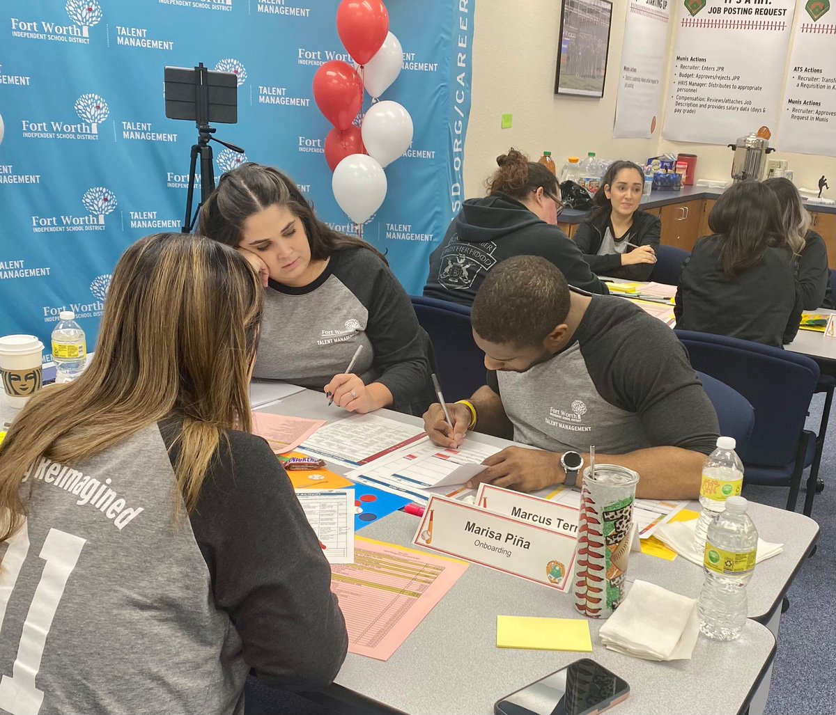 TMFortWorthISD's tweet photo. Day 3 #HiringReimagined2022 Triads using yearly budget to backward map recruiting events. @amramsey13 @penaraul @YassminCLee @lezleylewis @FortWorthISD https://t.co/XQdQmJ1bQN