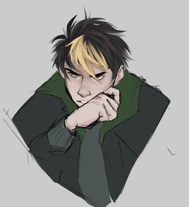 OC sketch bc I liked how the hair came out lol 