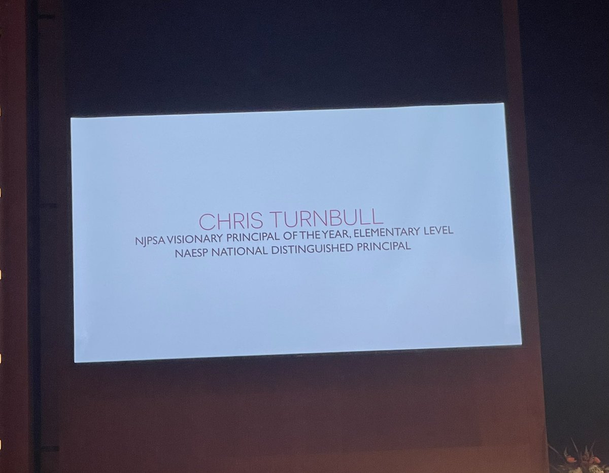 Congratulations to <a href="/cturnbull15/">Chris Turnbull</a>, Elementary Visionary Principal of the Year! Great person &amp; leader, a much deserved honor. Congratulations to all award winners, what great examples of educational leadership! #NJPSAConf2022