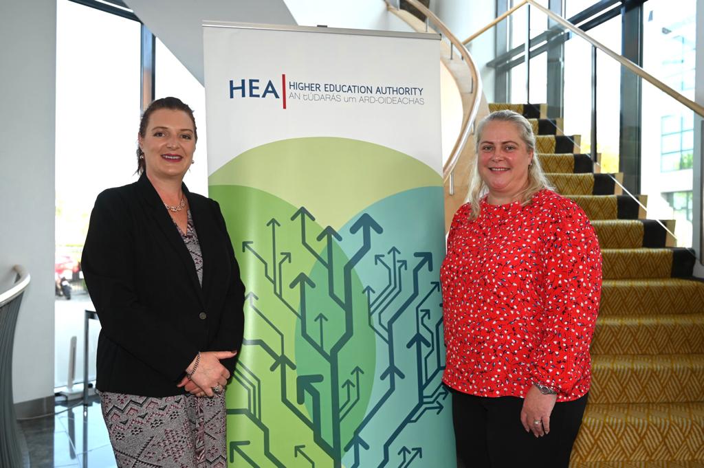 Roisin & Anne for our @SETUIreland EDI team at the today's @hea_irl launch . We warmly welcome the launch of the Implementation Plan and the commitment to ring fenced resources in this area.