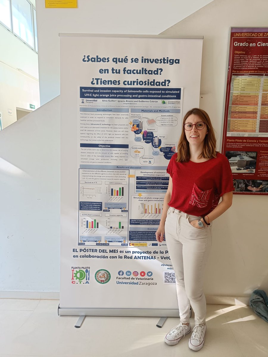 FVeterinariaUZ's tweet photo. Vuelve El Póster del Mes.
¿Sabías que mayor resistencia microbiana no siempre implica más riesgo sanitario? Trabajo realizado por la Dra. Silvia Guillén.
Ven a verlo al hall de la Planta Piloto #ppcta @FVeterinariaUZ @IA2_UZ_CITA
https://t.co/Qzfahf3hHY https://t.co/QcBHSneCxZ