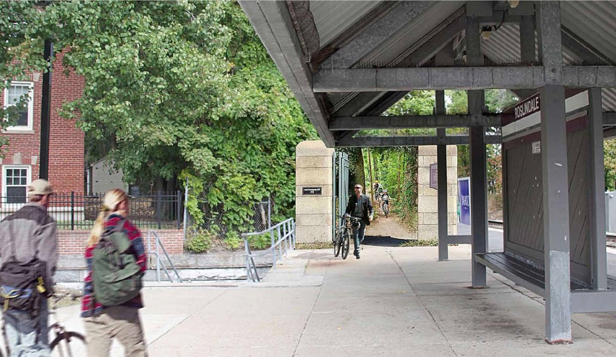 ArnoldArboretum's tweet photo. Phases 4 &amp; 5 aim to establish an ADA-accessible shared-use path through the Peters Hill area of the Arboretum as well as a parcel of land south of the Arboretum owned by the MBTA, ending at the Roslindale Village Commuter Rail Station. https://t.co/DLTLxRjd32