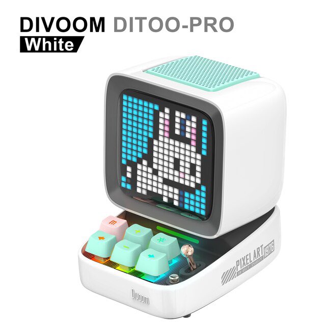DivoomShop's tweet image. 🔈 ลำโพงพกพา Divoom Ditoo Plus 
ลำโพงบลูทูธดีไซน์ คอมพิวเตอร์วินเทจ พร้อมจอ LED Pixel สามารถปรับเปลี่ยนรูปภาพได้ตามต้องการภายใน App
สามารถแจ้ง Notification ได้ ไม่ว่าจะเป็นเตือนประจำวัน หรืออื่นๆ รองรับ AUX และ SD
ราคา 1 8 4 9 บาทเท่านั้น!!🕹️#DivoomDitoo #ตกแต่งโต๊ะ