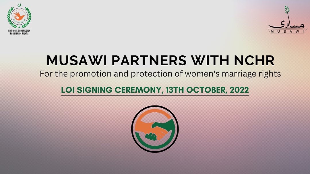 musawiofficial's tweet photo. 13/10/22: Musawi is delighted to announce its collaboration with the National Commission on Human Rights (@nchrofficial) to protect and promote women’s fundamental marriage rights through a number of key initiatives. https://t.co/oT26j2CF7i