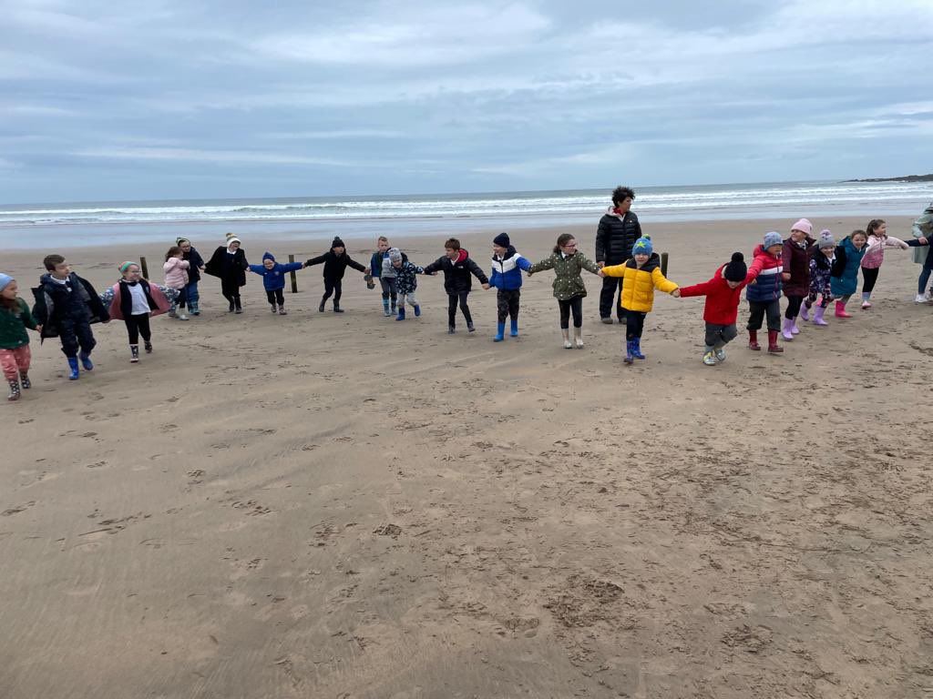 StJohnColeraine's tweet photo. Whilst on their trip the children learned that the moon’s position around the earth is responsible for the creation of high and low tides. And to finish the day the children set off on an exhilarating run through the sand dunes. #LearningBroughtToLife with @RadiusHousing. https://t.co/NoNmHqkwiG