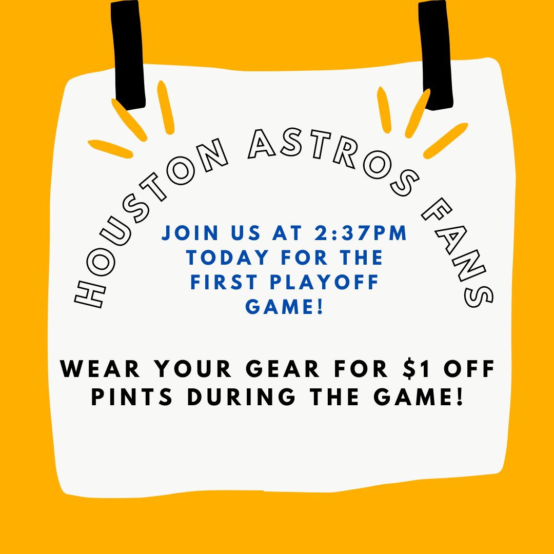 Whitestone Brewery (@whitestonebeer) on Twitter photo Sound on in the taproom today at 2:30pm for our Houston <a href="/astros/">Houston Astros</a> ! And if you're a teacher, come enjoy $1 off pints today! Sound on in the taproom today at 2:30pm for our Houston <a href="/astros/">Houston Astros</a> ! And if you're a teacher, come enjoy $1 off pints today!
