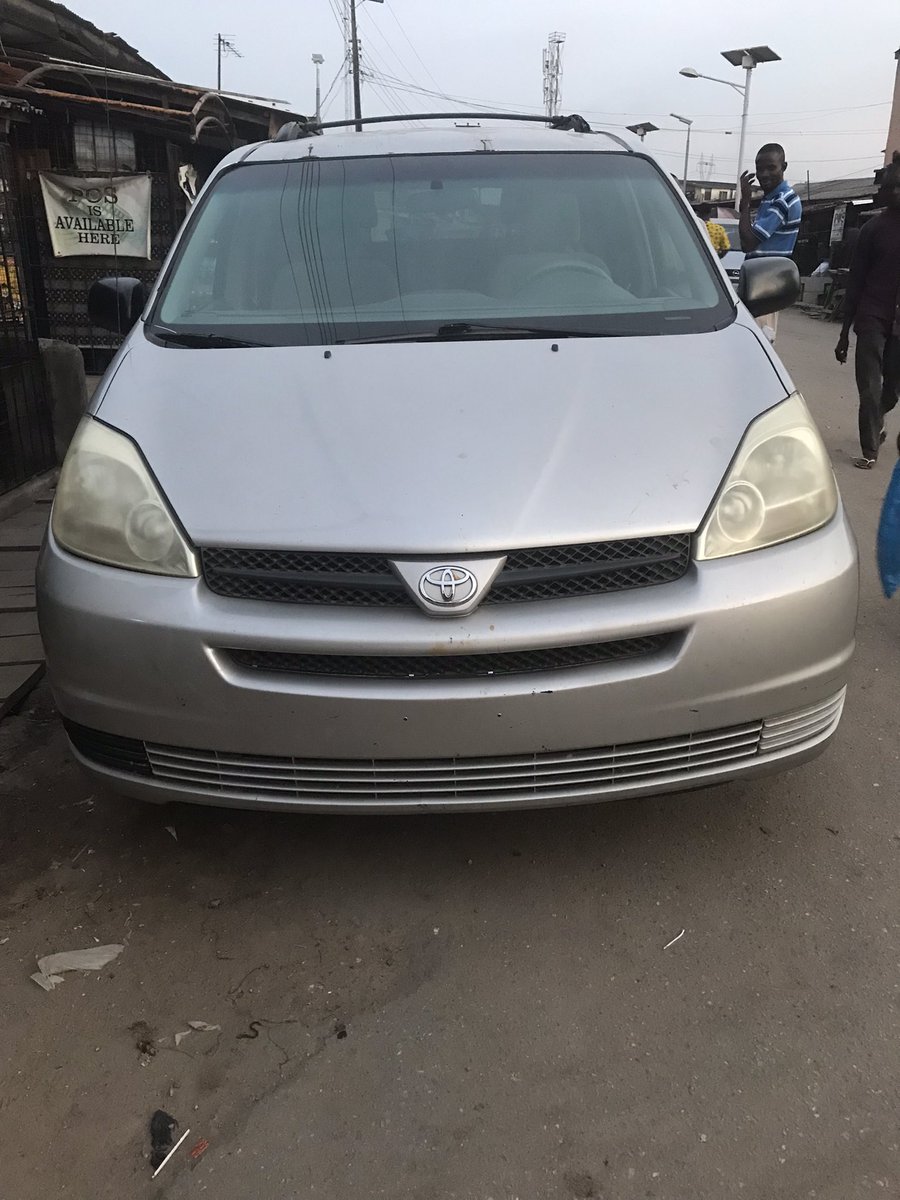 Toronto_autos's tweet image. Toyota Sienna 2005 Foreign used, total firstbody ✅ Pristine condition ✅ 4.3m🤝 Location Surulere

#EndASUUstrike Ondo Apostle Firmino #Endsars Wizkid Araujo Laporta Beijing $BTC $ETH Burna Boy Omonia Nicosia Welcome to Europa Barca Barcelona Busquets Pique Rip Rico Tobi Amusan