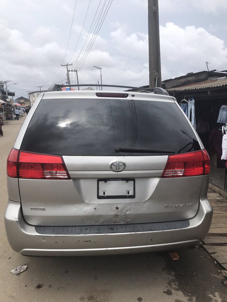 Toronto_autos's tweet image. Toyota Sienna 2005 Foreign used, total firstbody ✅ Pristine condition ✅ 4.3m🤝 Location Surulere

#EndASUUstrike Ondo Apostle Firmino #Endsars Wizkid Araujo Laporta Beijing $BTC $ETH Burna Boy Omonia Nicosia Welcome to Europa Barca Barcelona Busquets Pique Rip Rico Tobi Amusan