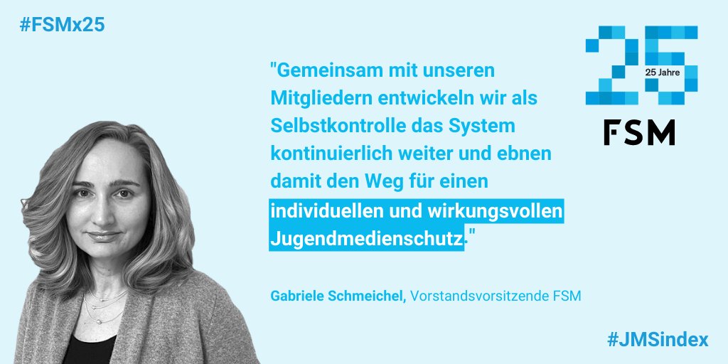 FSM_de's tweet photo. Wir feiern heute unser Jubiläum #FSMx25! FSM-Vorstandsvorsitzende Gabriele Schmeichel @deutschetelekom betont unser Ziel im Jugendmedienschutz, Eltern und Familien hilfreiche Maßnahmen mitzugeben, die sie bei Unsicherheiten beim Schutz ihrer Kinder im Alltag unterstützen. https://t.co/hWRtS8Rkyw