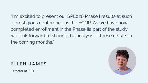 SmallPharma's tweet photo. Pleased to share that Dr @ellenheather, our Director of R&amp;D, will present the Phase I results of our SPL026 assisted-therapy #clinicaltrial at the annual @ECNPtweets Conference in Vienna on Sunday October 16. 

Register to attend at: https://t.co/627JOqDk0k https://t.co/AWjXtRT8in