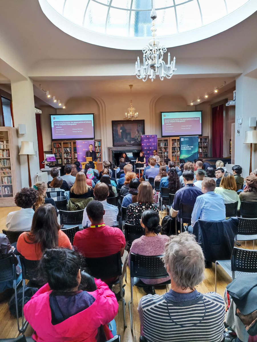 Delighted to welcome so many people for the launch of @KasiaPaprocki’s new book, Threatening Dystopias: the global politics of climate change in Bangladesh 🇧🇩 #LSEClimate