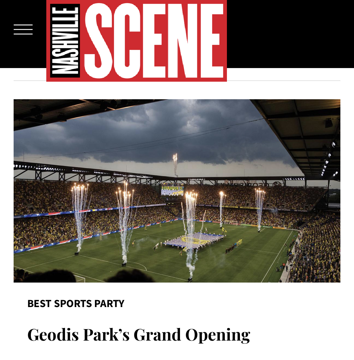 GEODISPark's tweet photo. A day no one will ever forget 🥳

GEODIS Park's grand opening on May 1 was named Best Sports Party in @NashvilleScene's Best of Nashville 2022. 

📰: https://t.co/wEIXGpfi6e https://t.co/QmrZNLGyQo