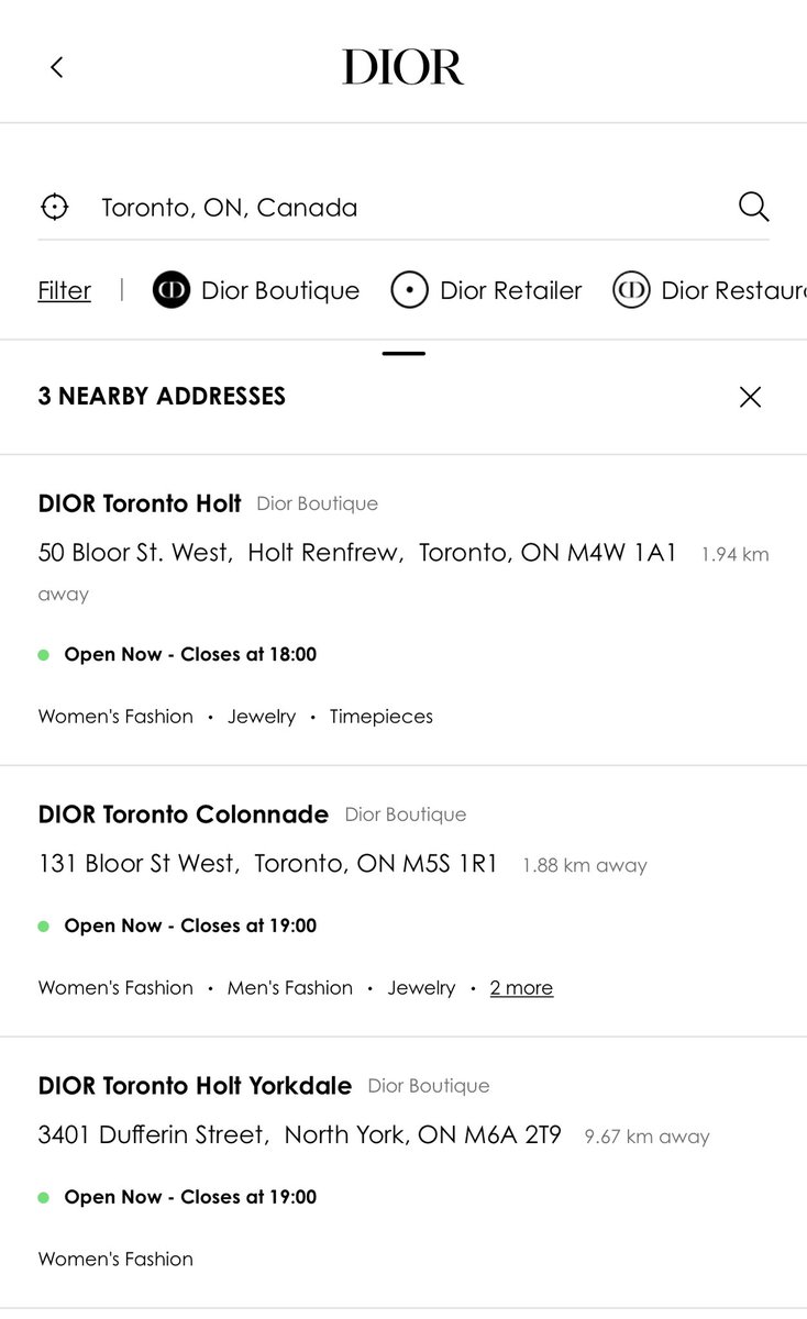 spencer🦕 on Twitter: "Toronto has three Dior stores. Minnesota only has