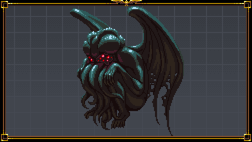 wolfenoctis's tweet photo. Halloween - Cthulu #pixelart #ドット絵 https://t.co/toNNnSLSVR