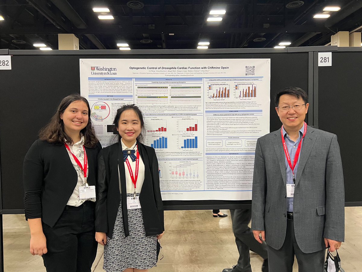 HainiHanru's tweet photo. Drop by post session A 282 to see poster by Fei Wang from Dr. Chao Zhou’s lab from WashU @WashUBME #BMES2022 https://t.co/BQIAoK10II