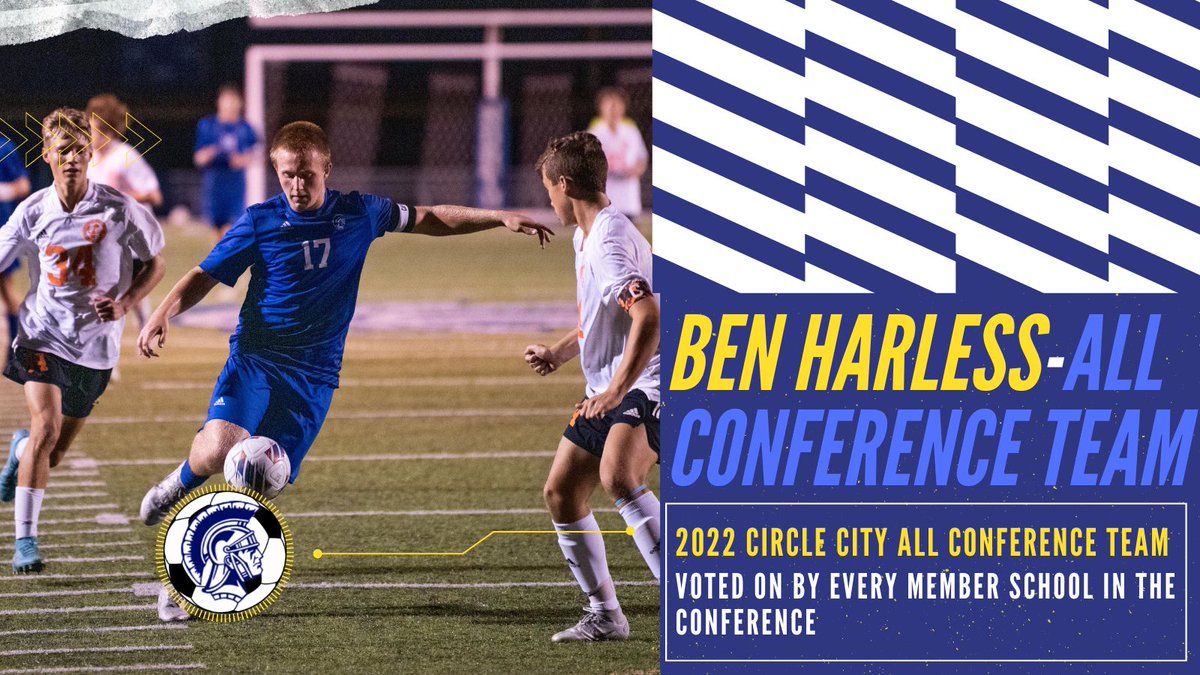 BCHSBoyssoccer's tweet photo. Congratulations Ben Harless for making the 2022 @circlecityconf All Conference Team. Ben had 12 goals and 1 assist this season. https://t.co/SqgdrnUlcW