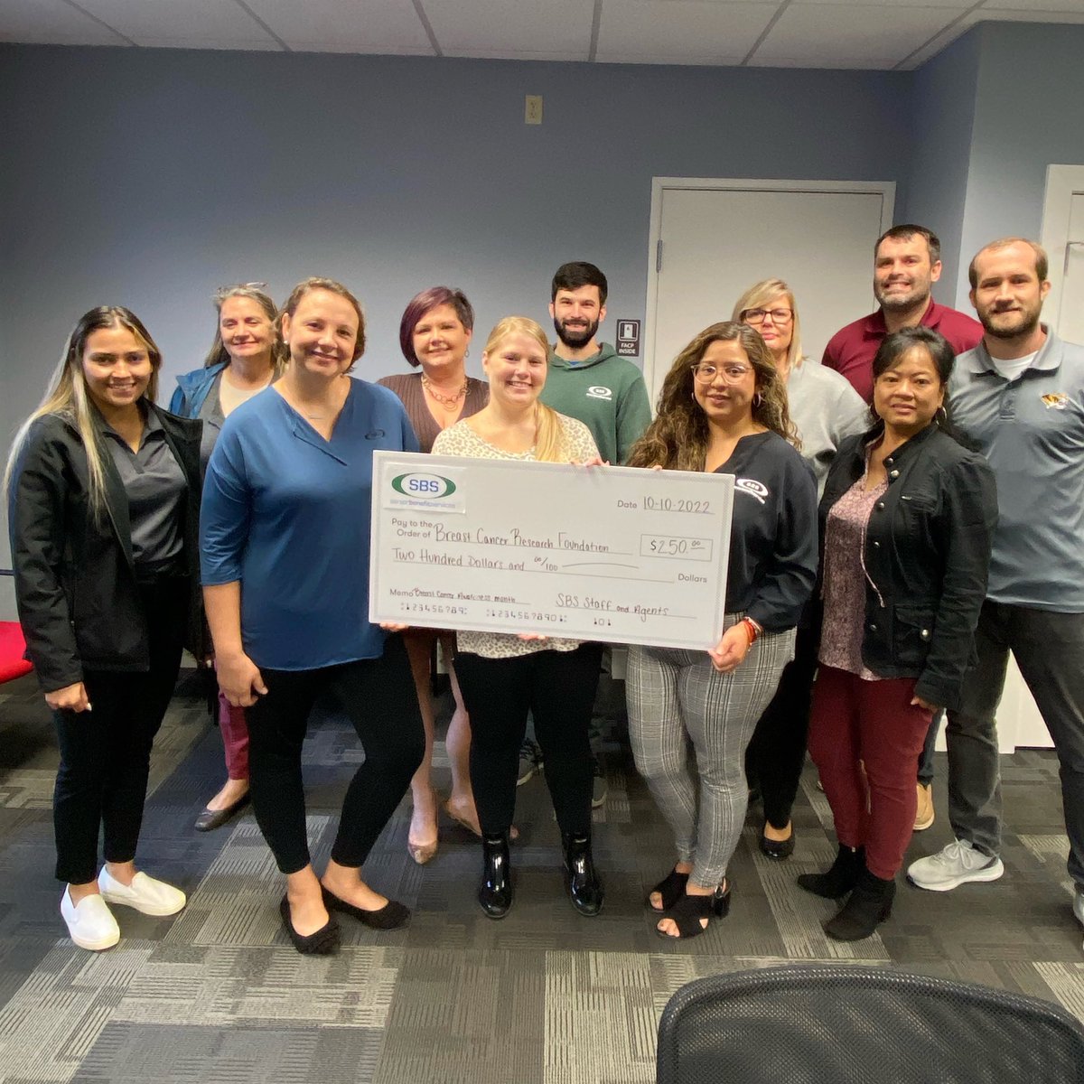 teamSBS1975's tweet photo. The Breast Cancer Research Foundation is extra special to us. We raised $250 in a week for them, which they then matched and doubled to $500!
#12MonthsOfGiving https://t.co/tBebswX0qG