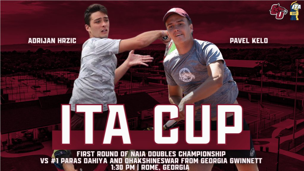 GoCUPhoenix's tweet photo. Pavel Kelo and Adrijan Hrzic open up day one of the @ITA_Tennis Cup in doubles action!
π ITA Cup / Day 1
π 1:30 p.m.
π Rome Tennis Center (Rome, Ga.)
πΊ https://t.co/HZW576BK9B
#LetsGoCU | #WeArePhoenix https://t.co/9wE58vVmCv