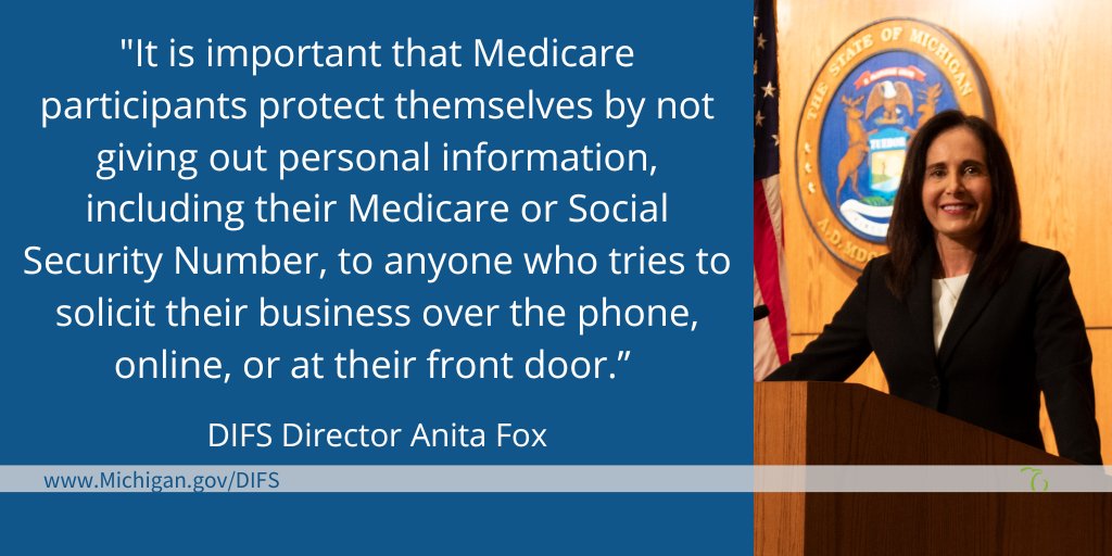 MIDIFS's tweet photo. DIFS, @MichiganHHS and @MMAPInc are warning older adults in Michigan to protect themselves from scams and high-pressure sales tactics during the 2022 annual Medicare Open Enrollment period which runs from October 15 to December 7. https://t.co/794I33Z7ib https://t.co/b3PbYa2pR0
