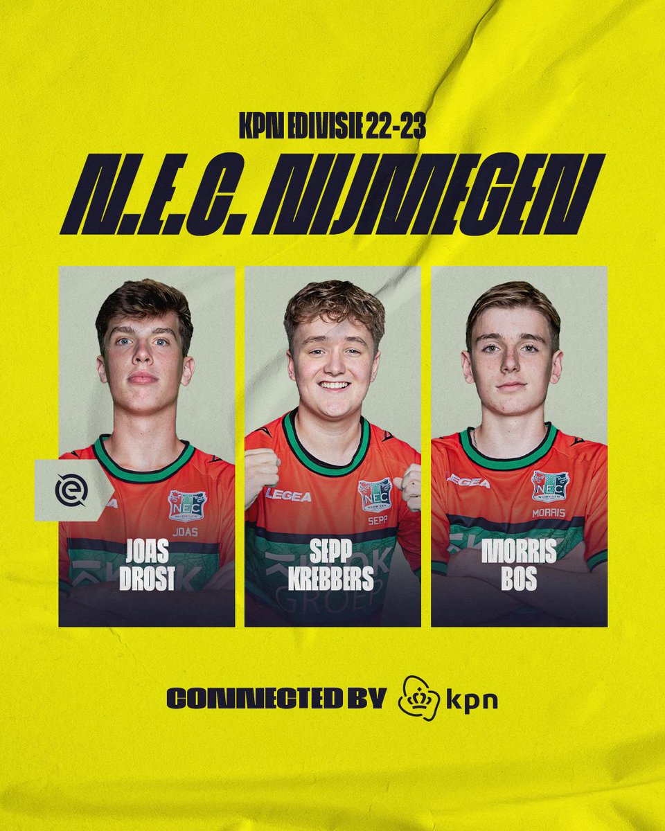 <a href="/necnijmegen/">N.E.C. Nijmegen</a> met <a href="/JoasDrost/">Joas Drost</a> <a href="/seppkrebbers/">Sepp Krebbers</a> en Morris Bos