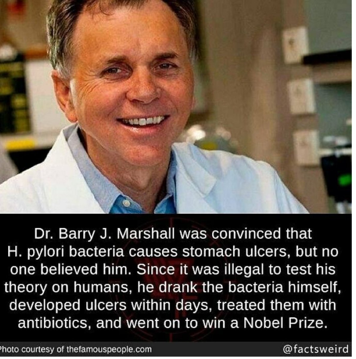 askmaryellen's tweet photo. A Good News post for your day. Thank you to #drBarryJMarshall for making our lives better and healthier. #thepowerofone #inspirationalman #NobelPrize #GoodNews #askmaryellen #Thankyouisnotenough https://t.co/y0Sk80gnIr https://t.co/ZUNZvJ1OCX