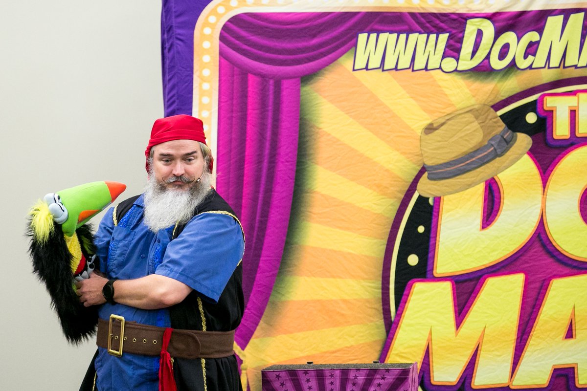 newnancarnegie's tweet image. We always love a summer visit from Doc Magic! We had so much fun at this variety show. Many thanks to the Newnan Carnegie Library Foundation and Newnan Kiwanis for their support of our summer programs. #CarnegieLibrary #NewnanGa #DocMagic #KidsPrograms