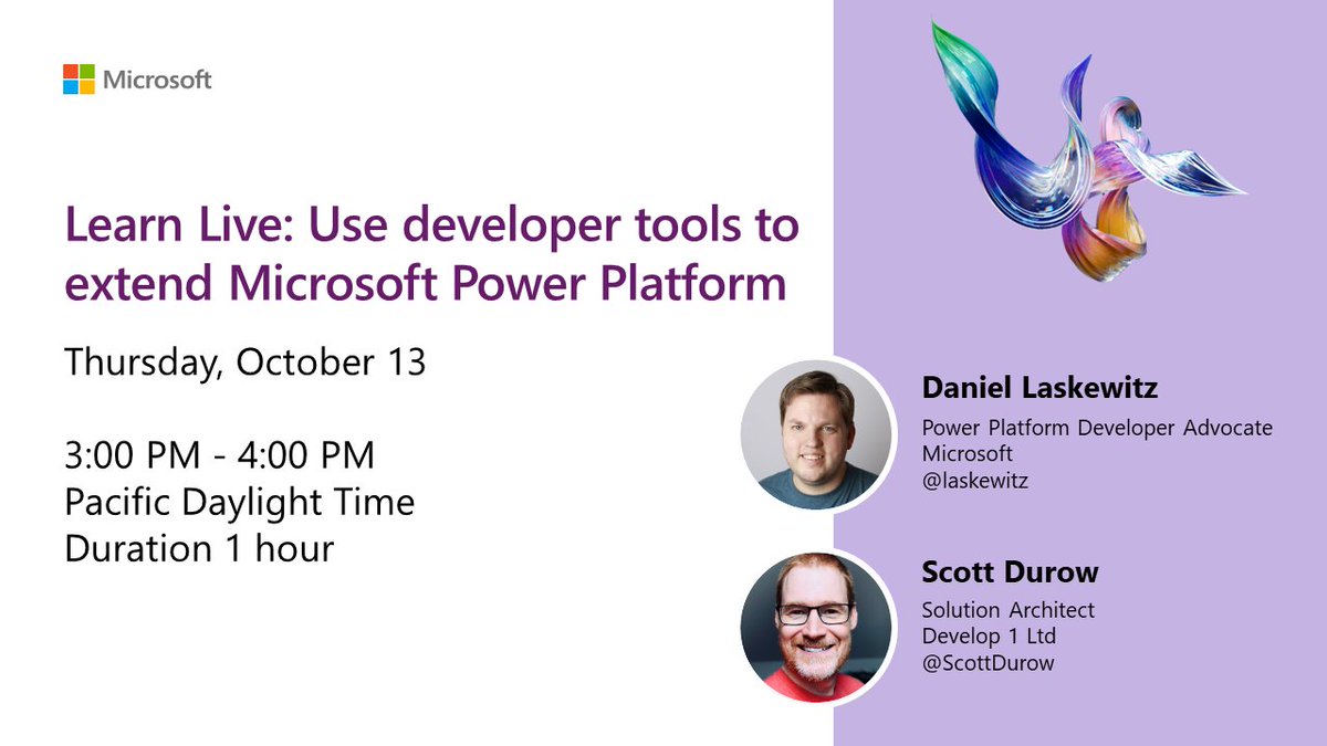 ScottDurow's tweet photo. It's today!🤩
🔴Learn Live at @MS_Ignite, where my buddy @laskewitz and I will be running through some of the pro-code tools available to extend the Power Platform! Join us!

🔗 https://t.co/Zh91tk1Xkj

#PowerPlatform #PowerApps #Dataverse https://t.co/DdZhmGzKAE