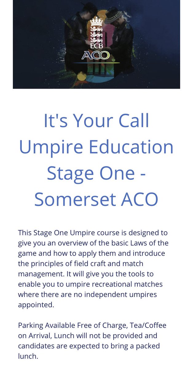 SomersetACO's tweet photo. Following last Sunday’s Stage 1 Course we have another this Sunday 16 October @wsmcricketclub 

Still time to sign up 

https://t.co/qiVHF1toyM

@WEPLCricket @MSLSomerset @nsycl1964 @MWLcricket @TDYCL2 

#bestviewinthehouse
#dontretireumpire https://t.co/d0HIXhmKWm