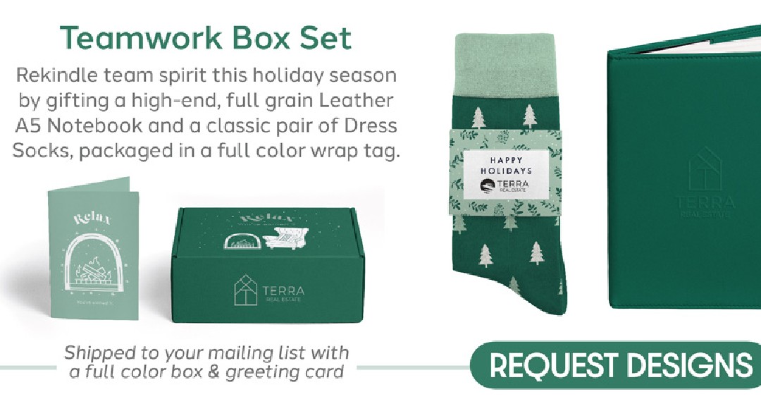 AddedIncentives's tweet photo. Rekindle team spirit this holiday season by gifting a high-end full grain leather notebook and a classic pair of dress socks, packaged in a full color wrap tag. #holidaygifts #giftsets #teamwork #addedincentives https://t.co/NnOxhMqxes