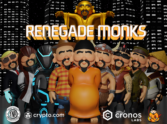 TNR_NFT_GAME's tweet photo. 🚨To celebrate our spot on the @cryptocom accelerator 🚨we're partnering with @EbisusBay to launch RENEGADE MONKS on @cronosapp 

🔥Limited Edition🔥#NFT series drops Oct 27 ➡️➡️➡️ https://t.co/fyUwSwt0Cm  

Battle in-game with your Monk @TNR_NFT_GAME  

#gaming #NFTs #Crypto https://t.co/p0qdPtrIdm