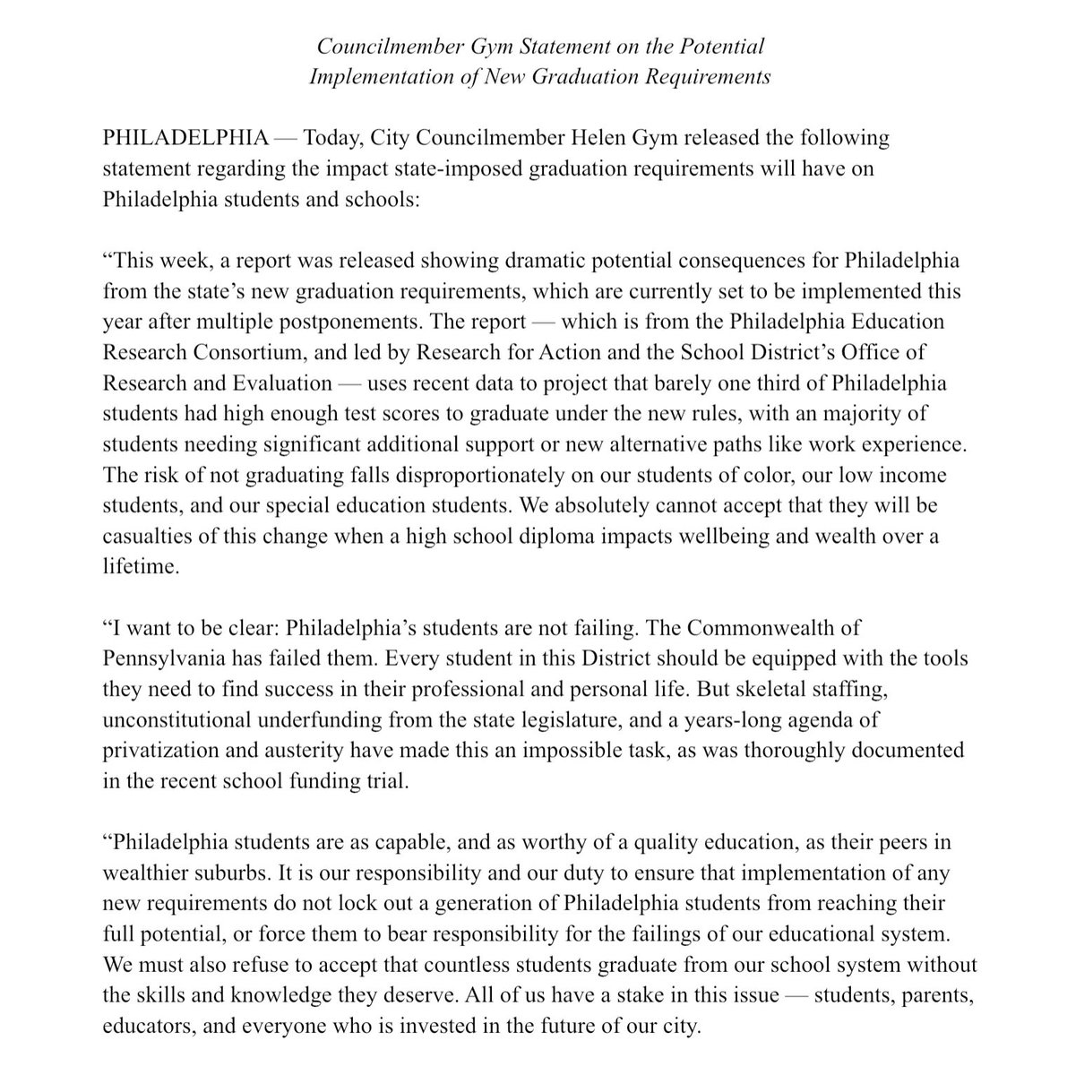 Helen Gym tweet media