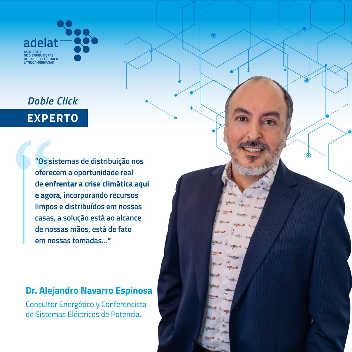 AdelatOficial's tweet photo. ¡Seguimos con nuestro #DobleClickExperto!🔎
El Dr. Alejandro Navarro Espinosa (Chile) reflexiona sobre el impacto que puede tener un cambio en la forma de consumir energía eléctrica en los hogares como el primer paso para la transformación de la matriz de cada ciudad y la Región. https://t.co/c7ybR67jL3