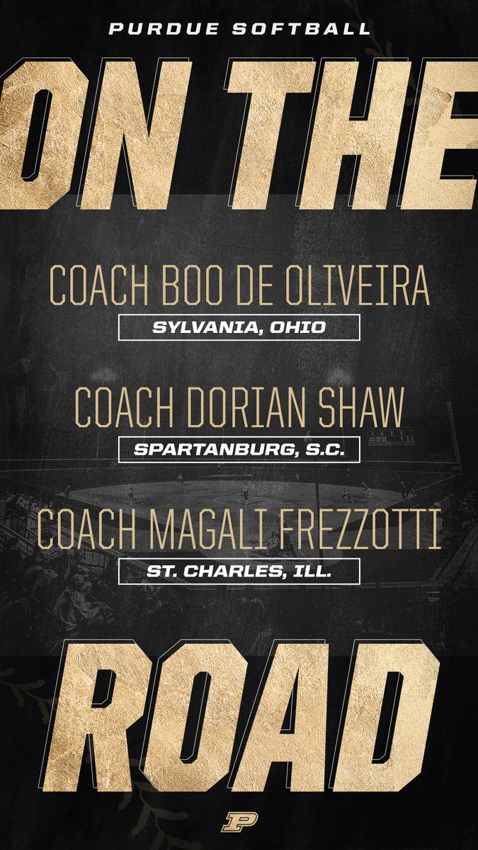 PurdueSoftball's tweet photo. We're hitting the recruiting trail this weekend! 🛤 https://t.co/aF0djIcXOY